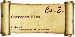 Cserepes Elek névjegykártya